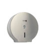 DISPENSADOR DE PAPEL MARCA JAMI REF. DP136AIS0 PARA ROLLO INDUSTRIAL Ø250 MM CON VISOR DE NIVEL Y CIERRE DE SEGURIDAD. DE ACERO INOXIDABLE EN ACABADO SATINADO. DIMENSIONES 268X274X122 MM